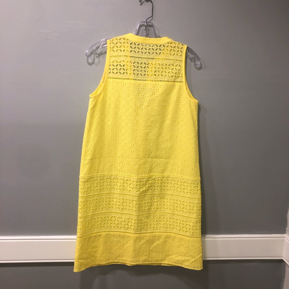 Ann Taylor Embroidered Sleeveless Yellow Dress - Picture 5 of 8